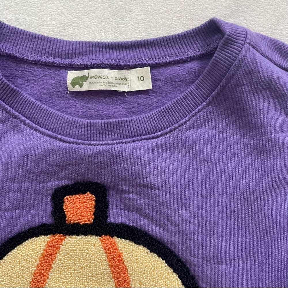 Vibrant Purple Kids Pumpkin Hoodie - Picture 2 of 2